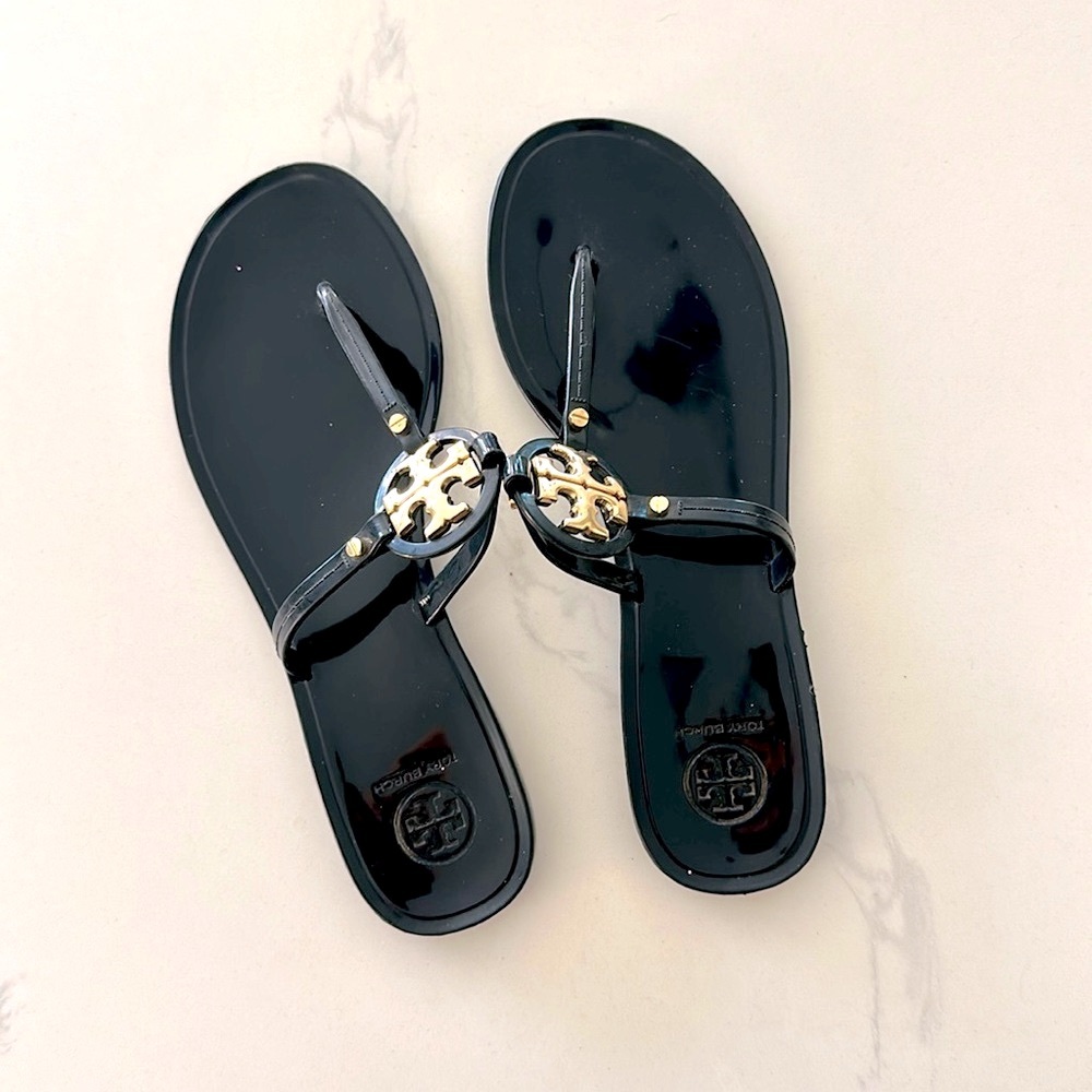 Tory Burch Black Jelly Sandals